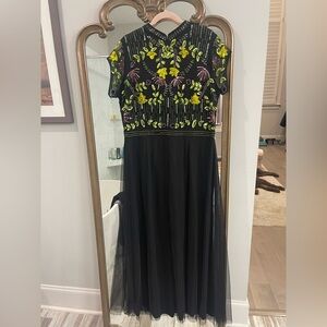 Frock and Frill from ASOS beaded/sequin black maxi dress